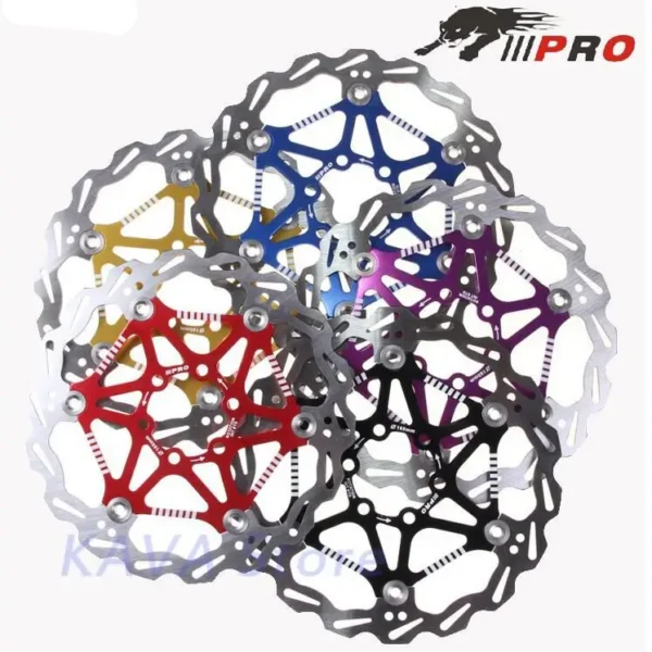 IIIPRO Bike Disc Brake Rotors DH Ultralight Floating Disc Pads 160mm 180mm 203mm 6/7/8 inches for MTB Road Bike Bicycle Brake